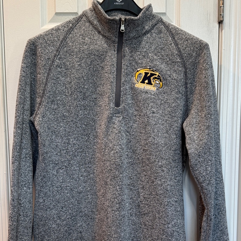 ⚡️Kent State University Champion Gray Zip-Up Sweater with Logo